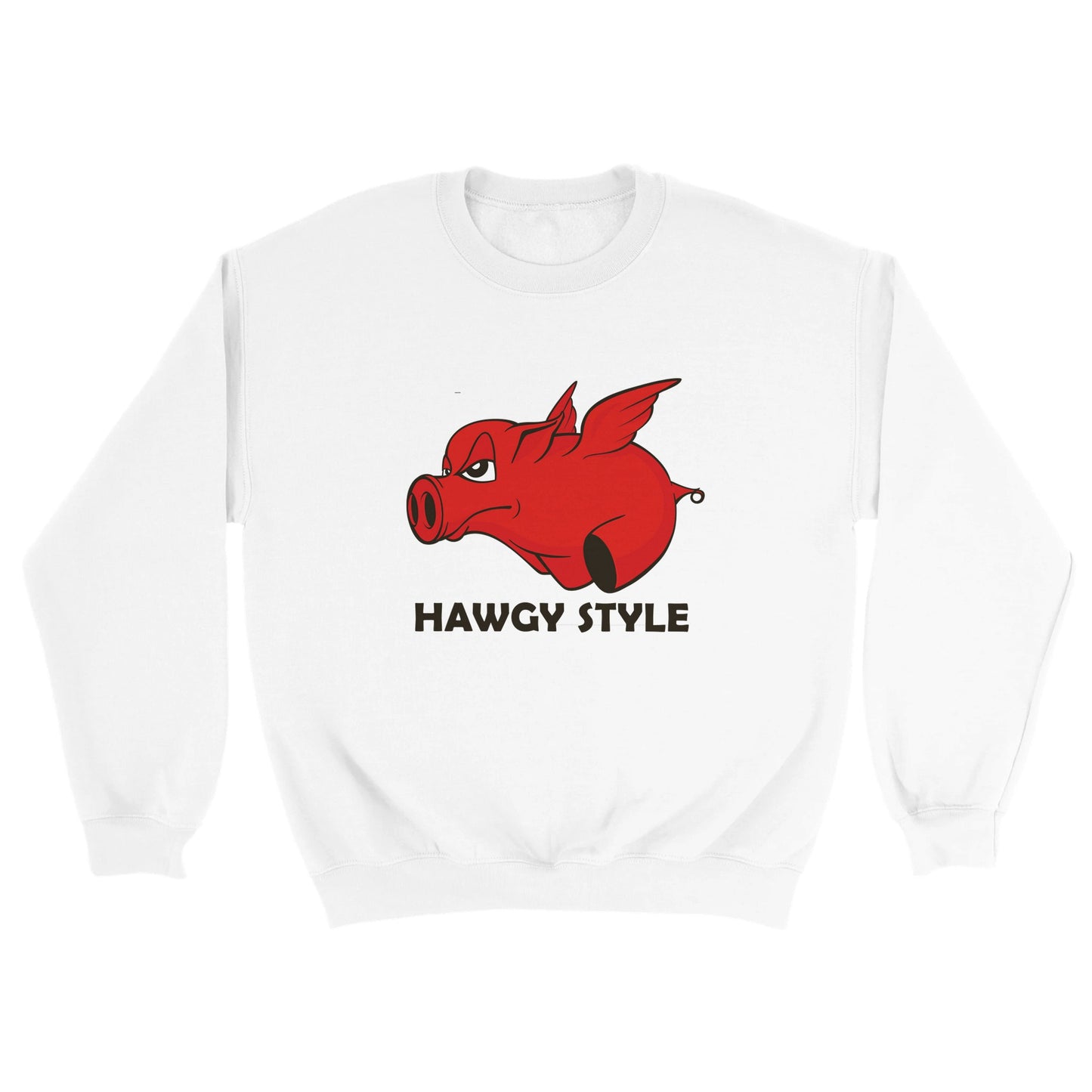 White Hawgy Style Unisex Crewneck Sweatshirt